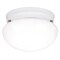 Westinghouse Fixture Ceiling Flush-Mount 60W 2Lght Mushroom 8.75In White White Glass 6661100 - alternate 1